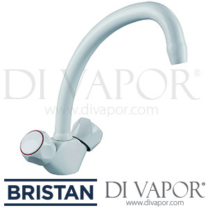 Bristan VAC BSNK WHT Club Budget Monobloc Sink Mixer - White - Kitchen Tap Spare Parts